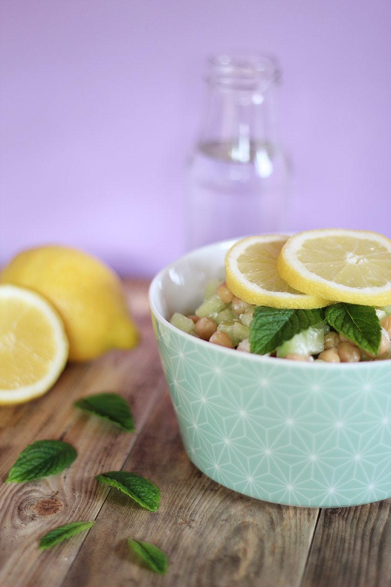 Salade de pois chiches concombre feta citron menthe - Juliette blog féminin (5)