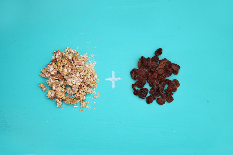 Ingrédients pour un granola maison raisins secs - Juliette blog féminin