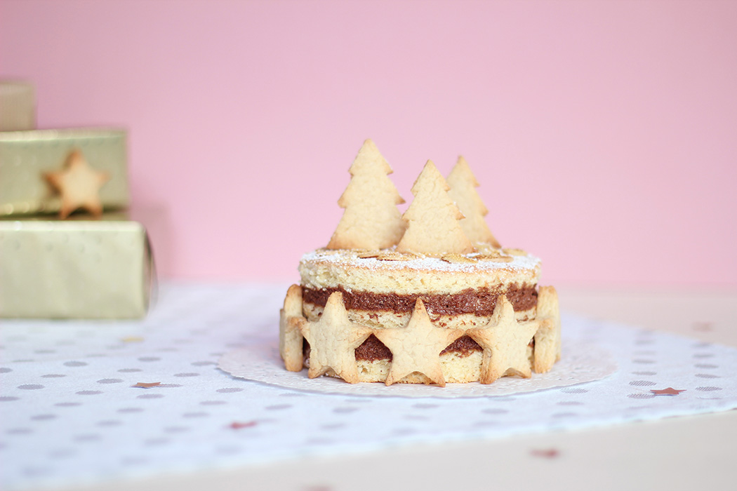 Gâteau de Noël mousse au chocolat noir et amandes - Juliette blog féminin